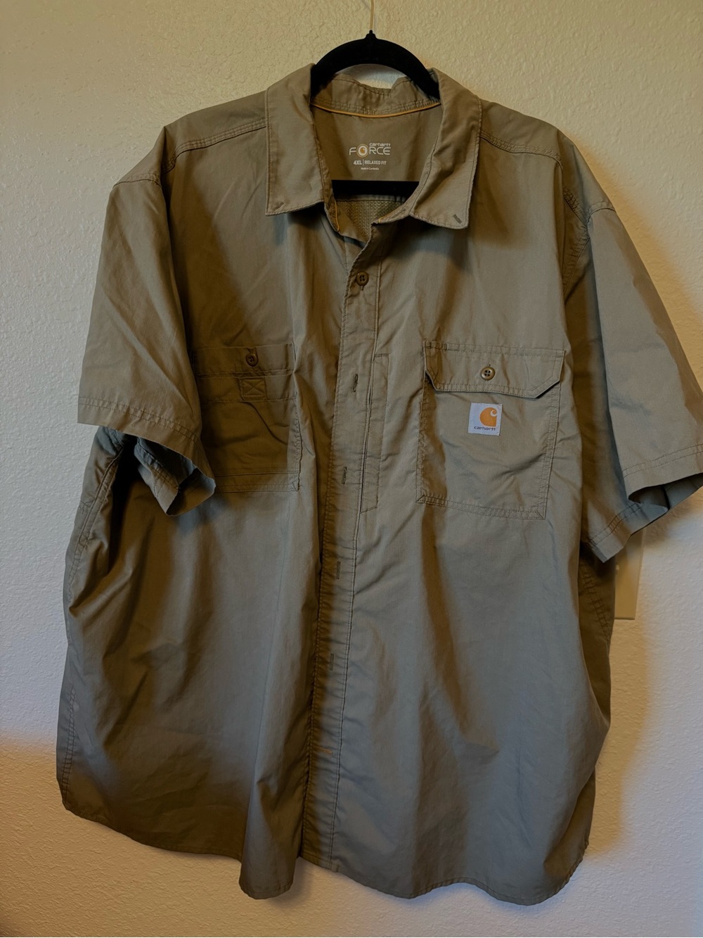 Carhartt Force Work Jacket in Olive with Gold Trim